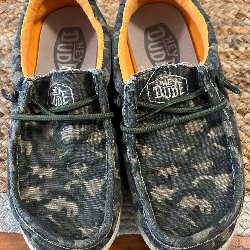 Hey Dude Kids Camo Green Shoes
